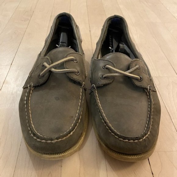 Men's Blue Gray Sperry's - Picture 2 of 5